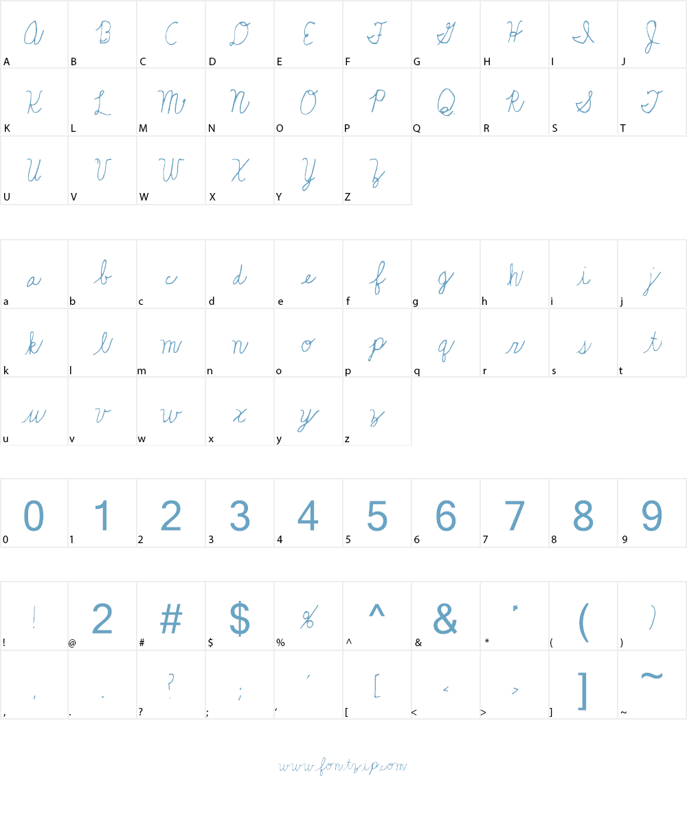 Rolling_Hills Font Character